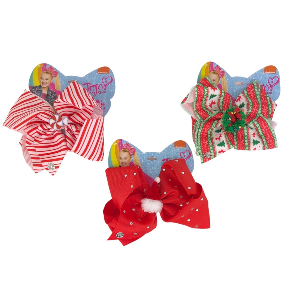 JoJo Siwa Christmas Bows 8" ~Set of 3~